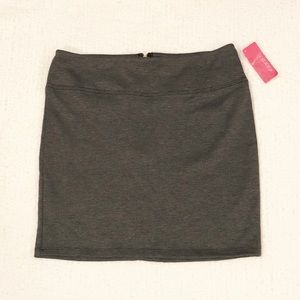 Xhilaration | Gray Micro-Pinstriped Mini Skirt